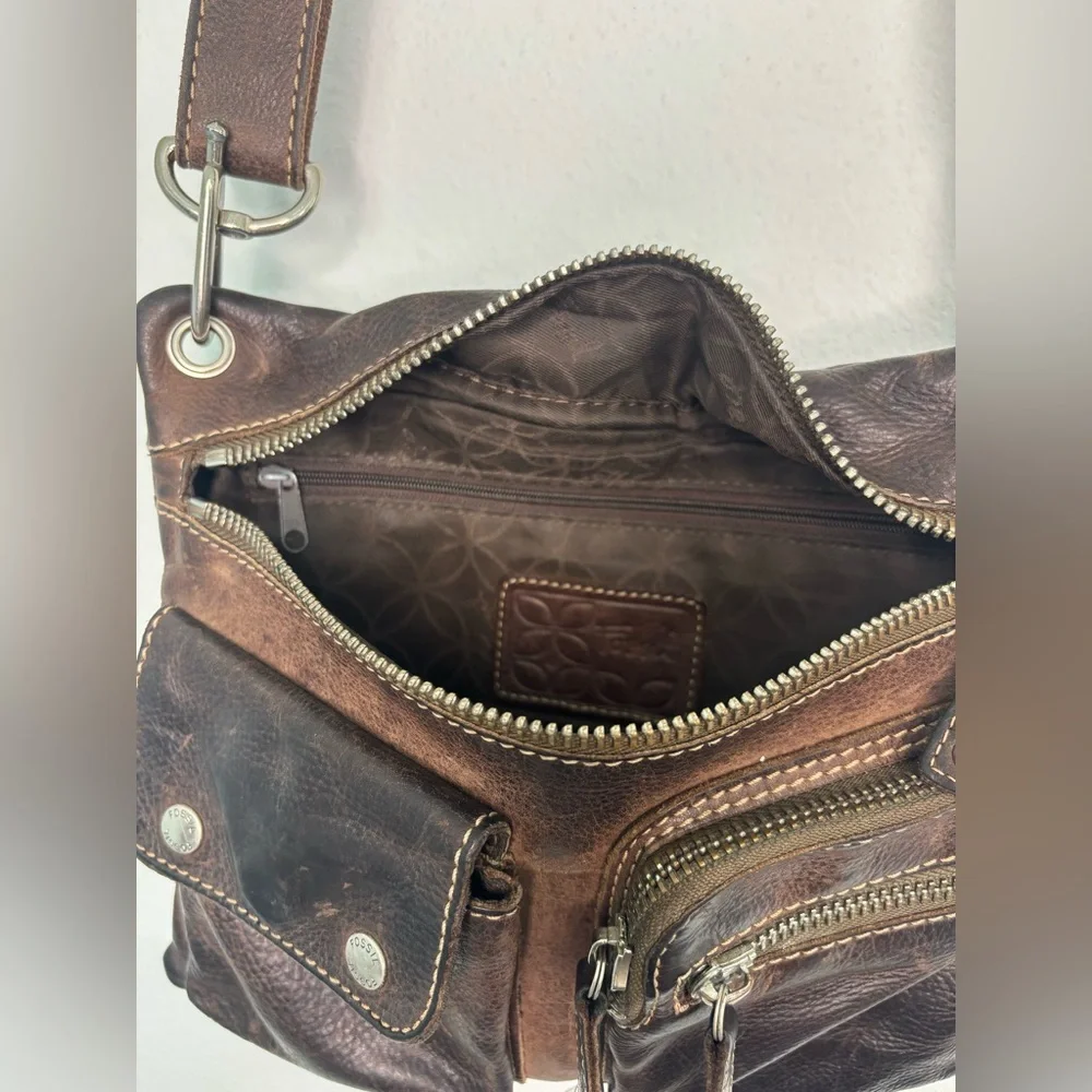 FOSSIL AUTHENTIC GENUINE LEATHER CROSSBODY SATCHEL MESSENGER BAG